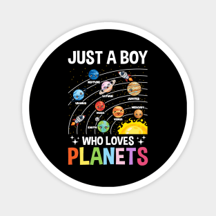 Just A Boy Who Loves Planets Magnet